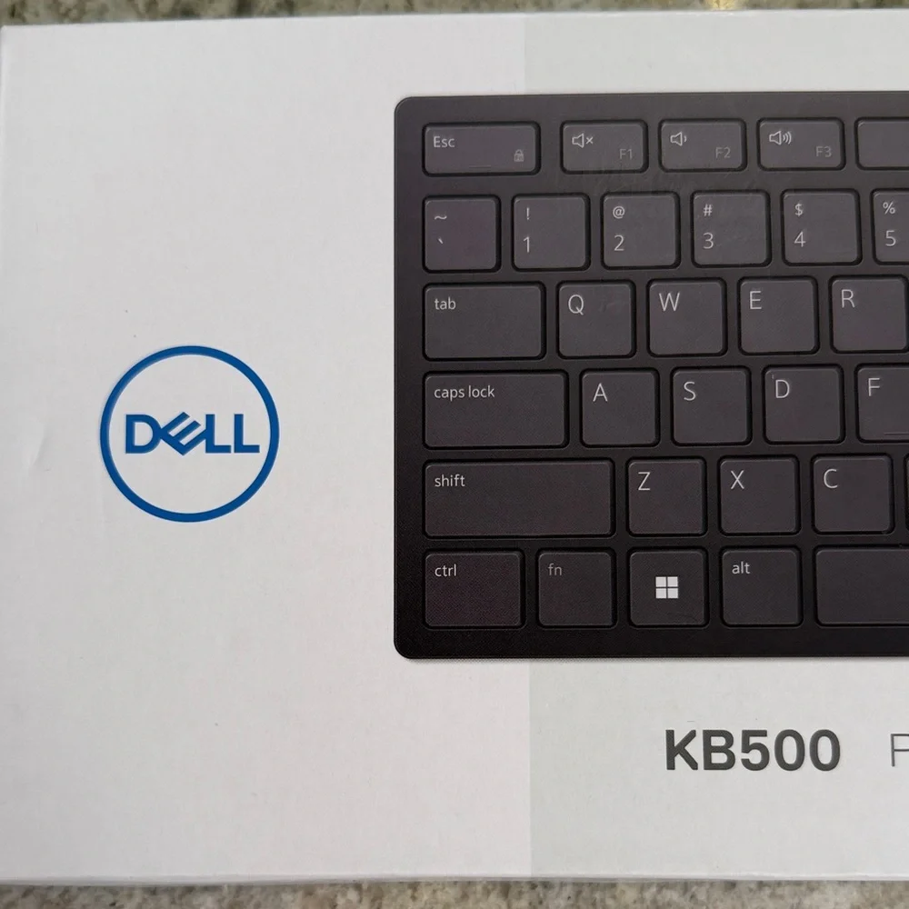 NIB Dell KB500 Gray Wireless Keyboard